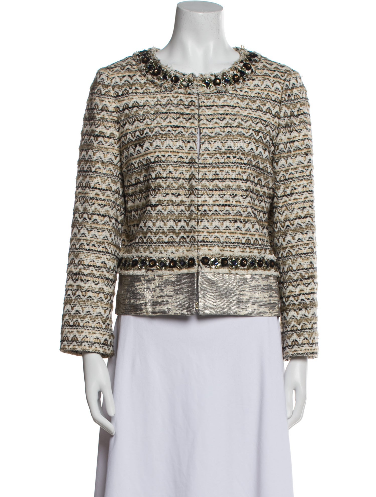 Tory Burch Tweed Pattern Evening Jacket
