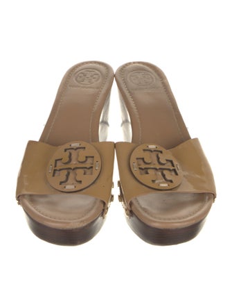 Tory Burch Patent Leather Studded Accents Slides