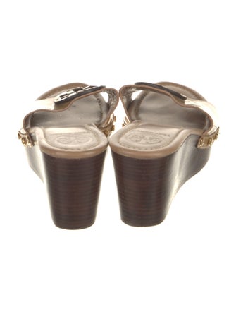 Tory Burch Patent Leather Studded Accents Slides