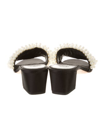 Tory Burch Satin Beaded Accents Slides