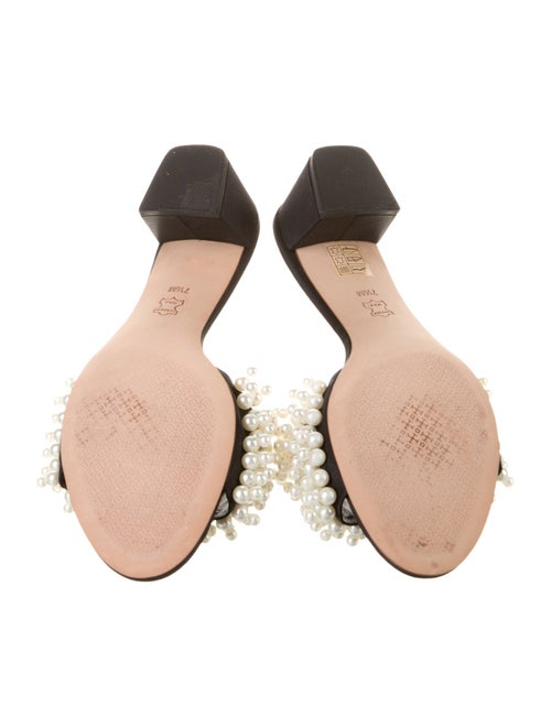 Tory Burch Satin Beaded Accents Slides