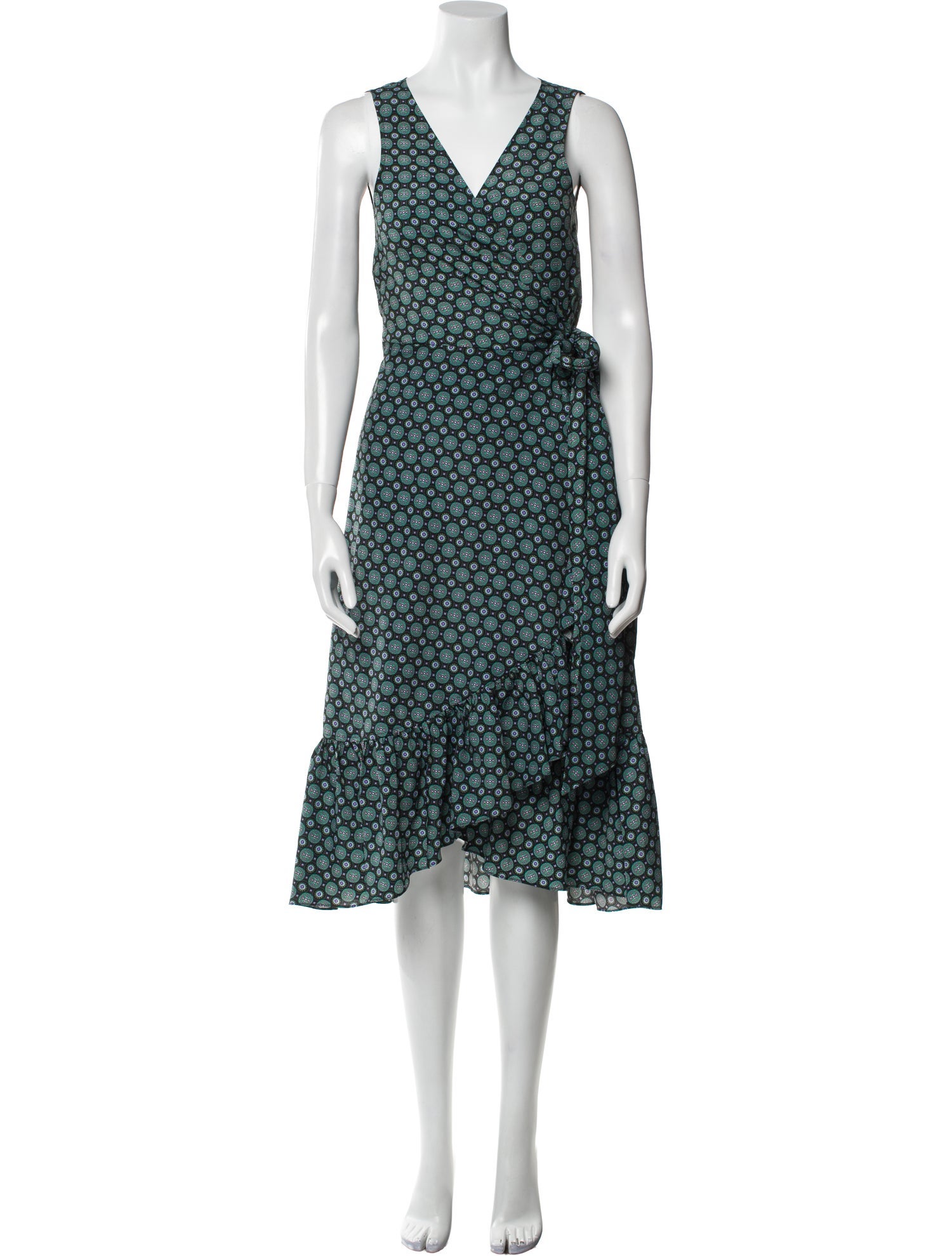 Tory Burch Polka Dot Print Midi Length Dress
