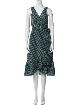 Tory Burch Polka Dot Print Midi Length Dress