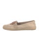 Tory Burch Canvas Leather Trim Embellishment Espadrilles