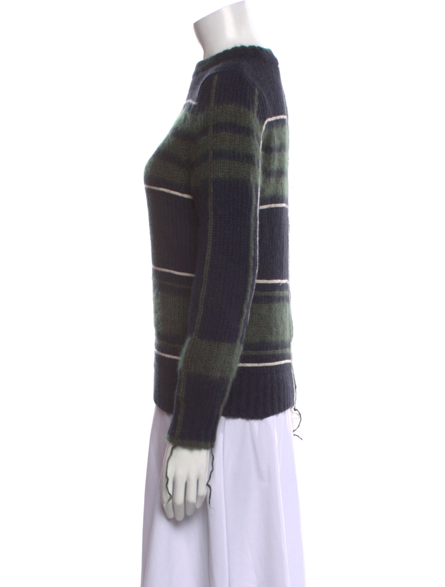 Tory Burch Wool Plaid Print Sweater