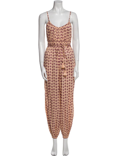 Tory Burch Printed Square Neckline Jumpsuit