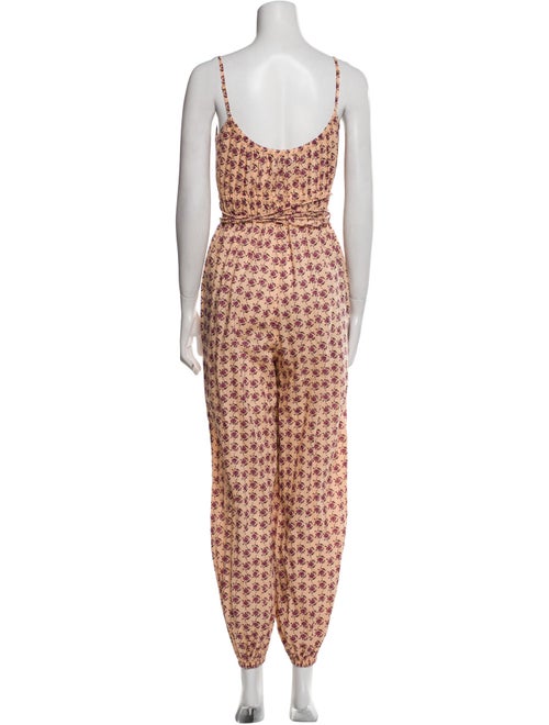 Tory Burch Printed Square Neckline Jumpsuit