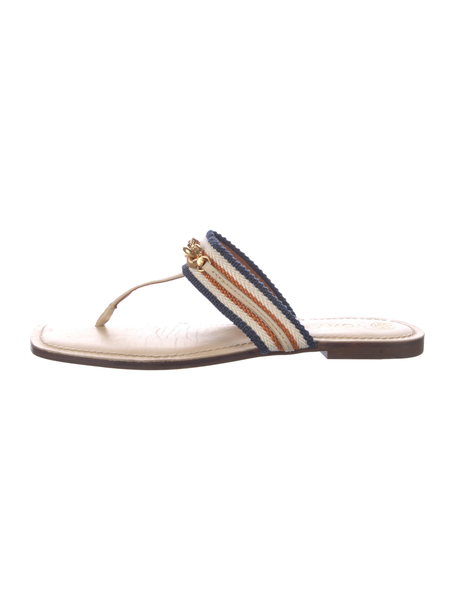 Tory Burch Leather Printed Slides