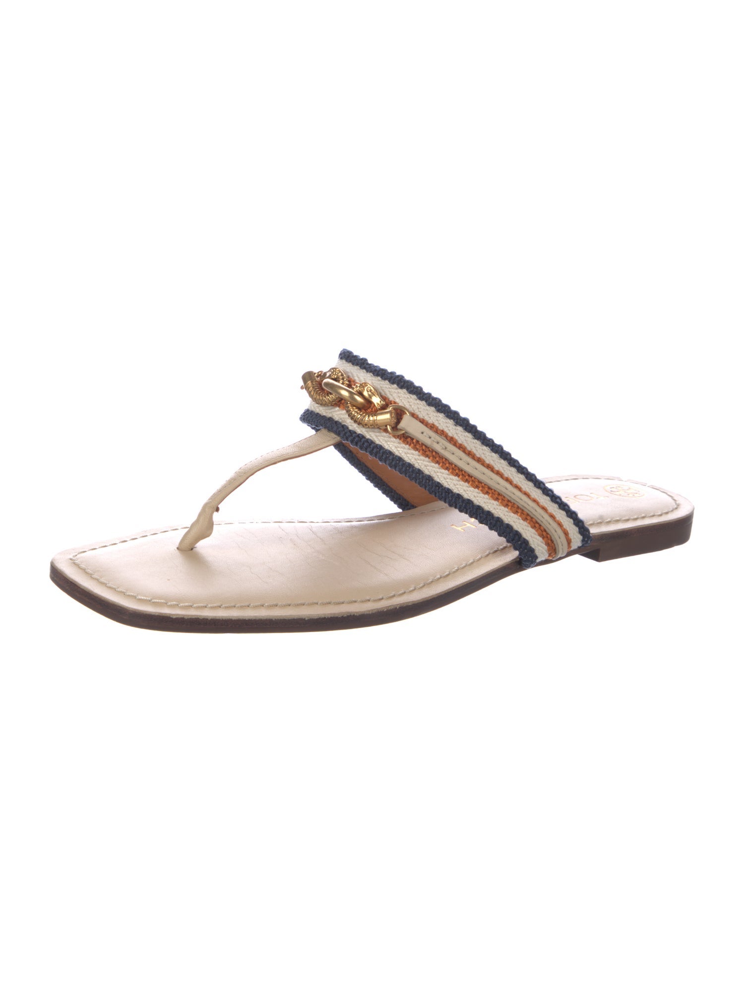 Tory Burch Leather Printed Slides