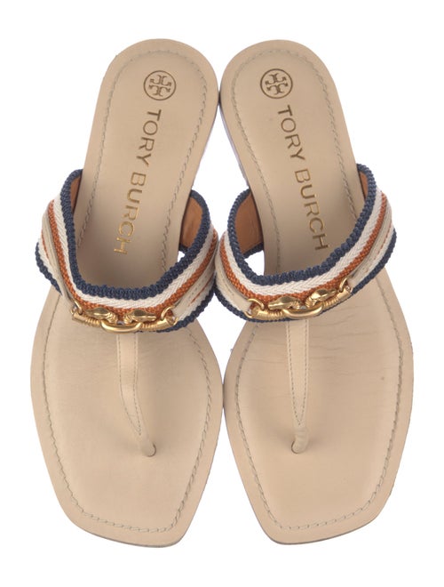 Tory Burch Leather Printed Slides
