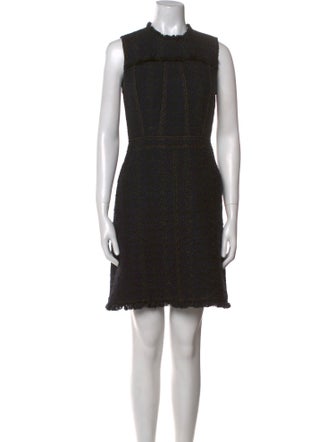 Tory Burch Mock Neck Mini Dress