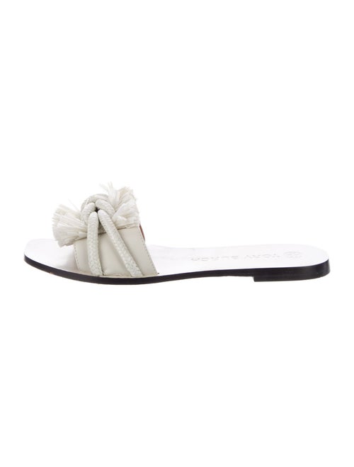 Tory Burch Leather Braided Accents Slides