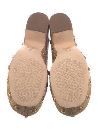 Tory Burch Ponyhair Studded Accents Mules