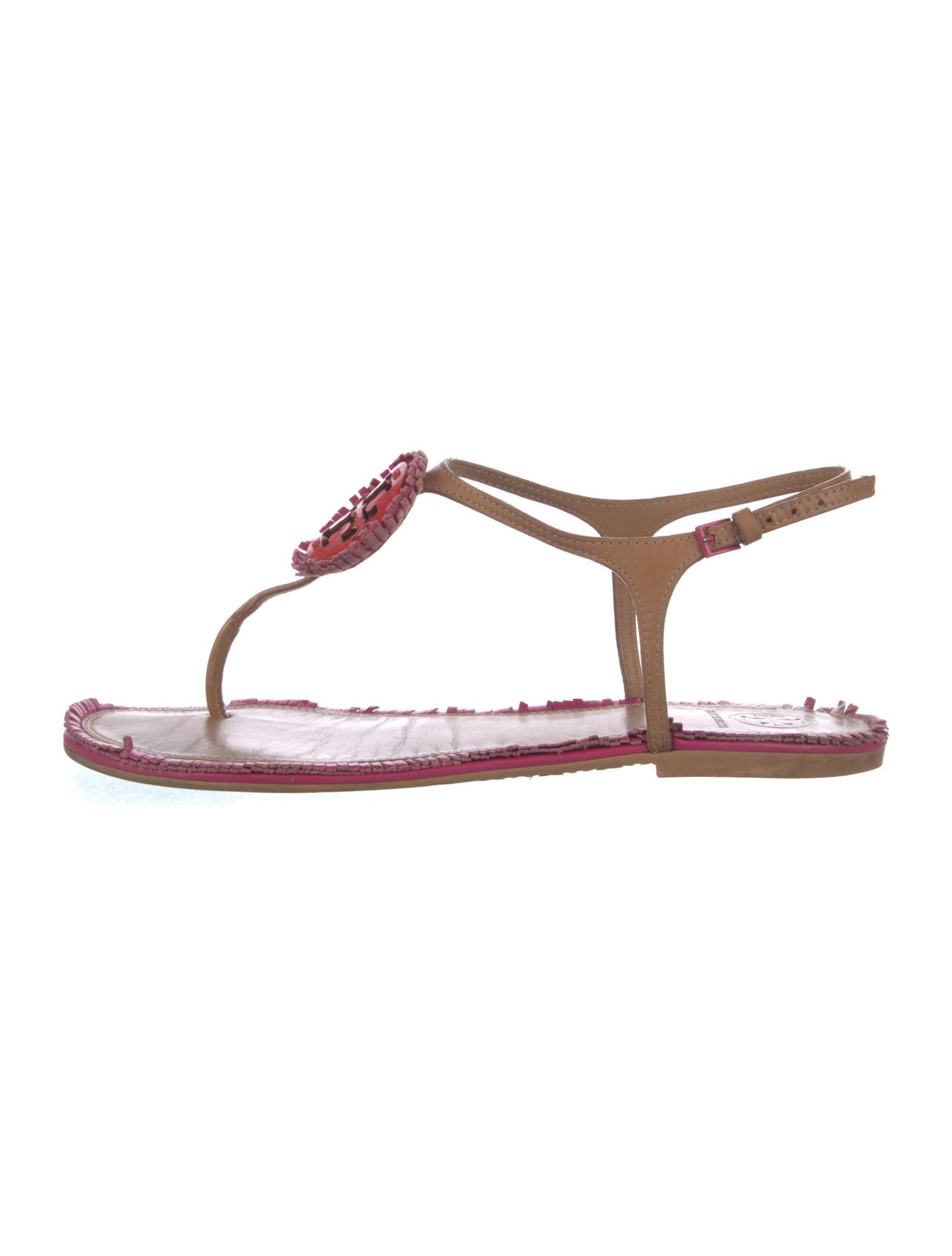 Tory Burch Leather T-Strap Sandals