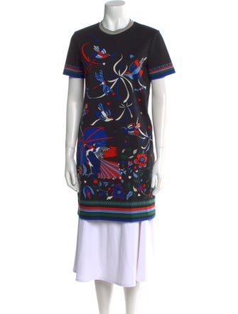 Tory Burch Graphic Print Crew Neck Tunic