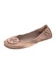 Tory Burch Satin Crystal Embellishments Ballet Flats