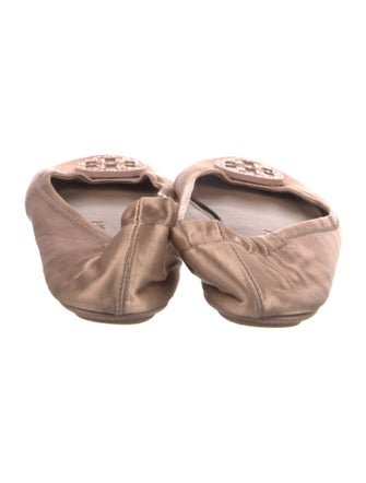 Tory Burch Satin Crystal Embellishments Ballet Flats