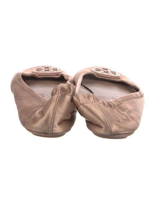 Tory Burch Satin Crystal Embellishments Ballet Flats