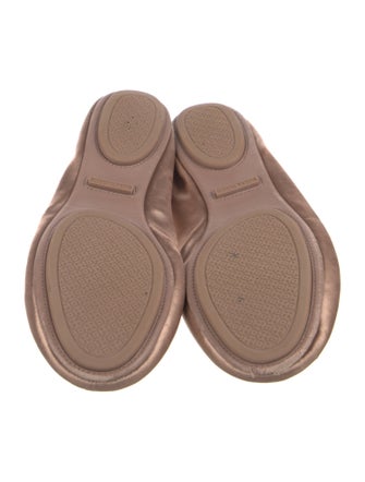 Tory Burch Satin Crystal Embellishments Ballet Flats