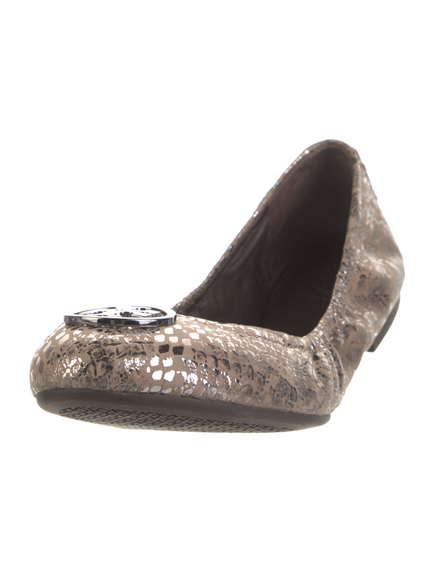 Tory Burch Suede Animal Print Ballet Flats