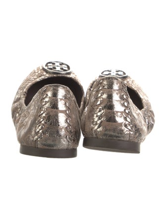 Tory Burch Suede Animal Print Ballet Flats