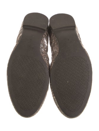 Tory Burch Suede Animal Print Ballet Flats