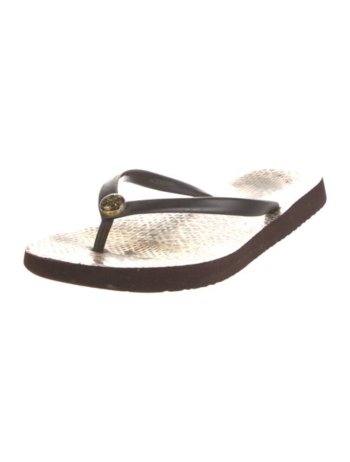 Tory Burch Rubber Animal Print Flip Flops