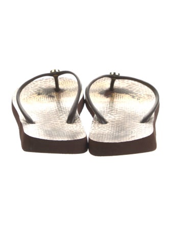 Tory Burch Rubber Animal Print Flip Flops