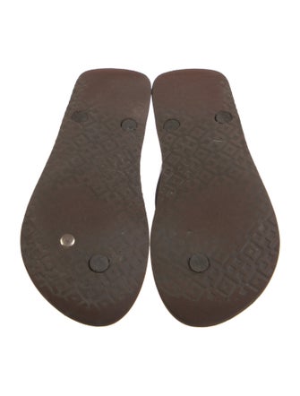 Tory Burch Rubber Animal Print Flip Flops