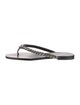 Tory Burch Leather Crystal Embellishments Slides