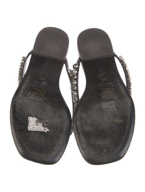 Tory Burch Leather Crystal Embellishments Slides