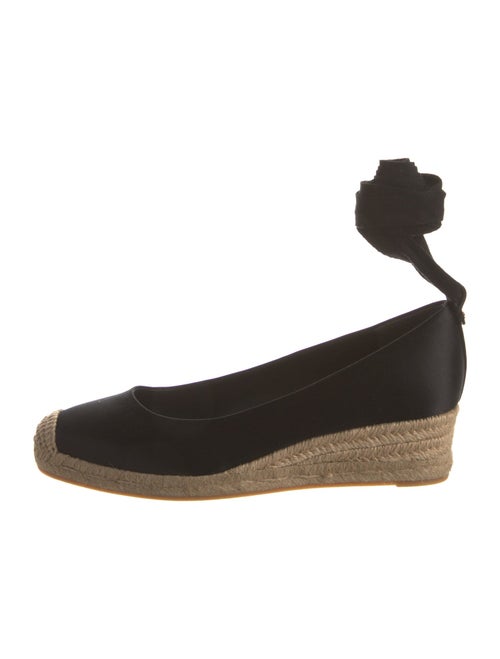 Tory Burch Satin Leather Trim Embellishment Pumps