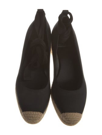 Tory Burch Satin Leather Trim Embellishment Pumps