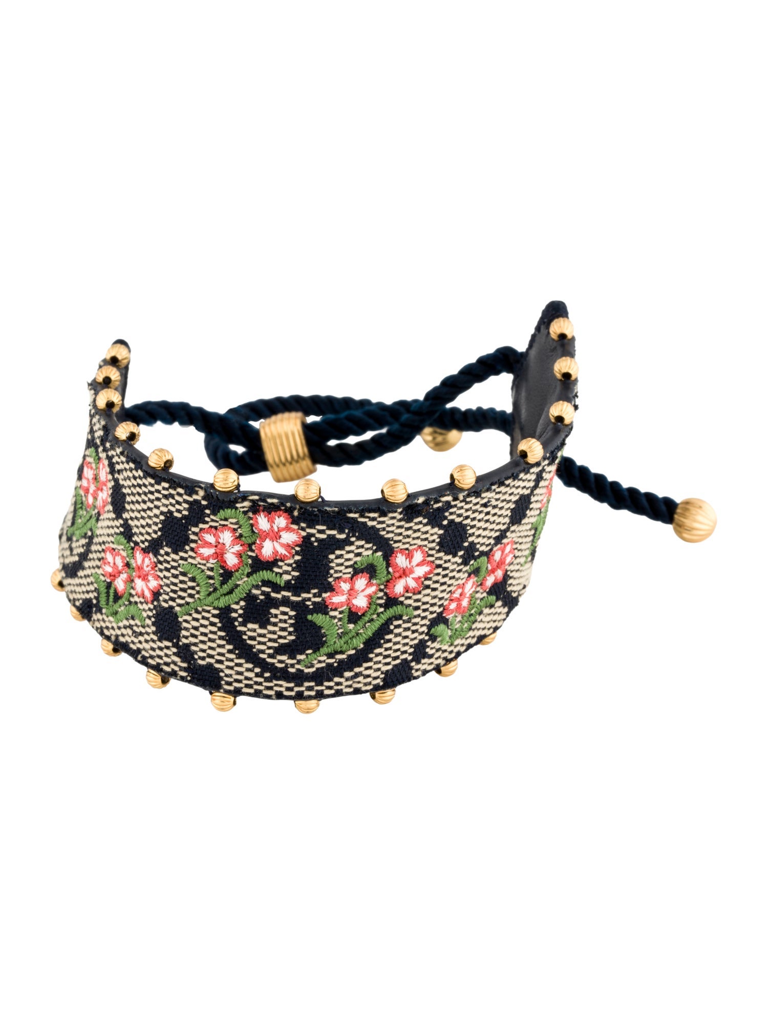 Tory Burch Floral Webbing Bracelet