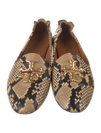 Tory Burch Leather Animal Print Loafers