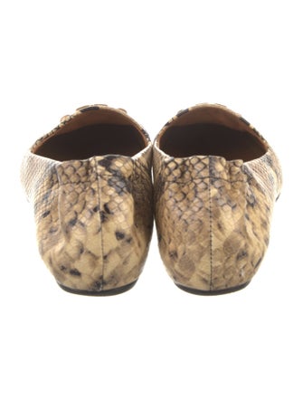 Tory Burch Leather Animal Print Loafers