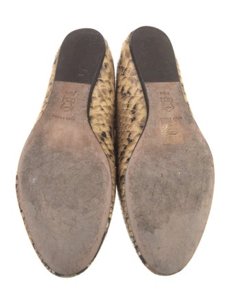 Tory Burch Leather Animal Print Loafers