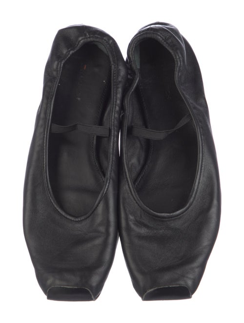 Tory Burch Signature Logo Leather Ballet Flats