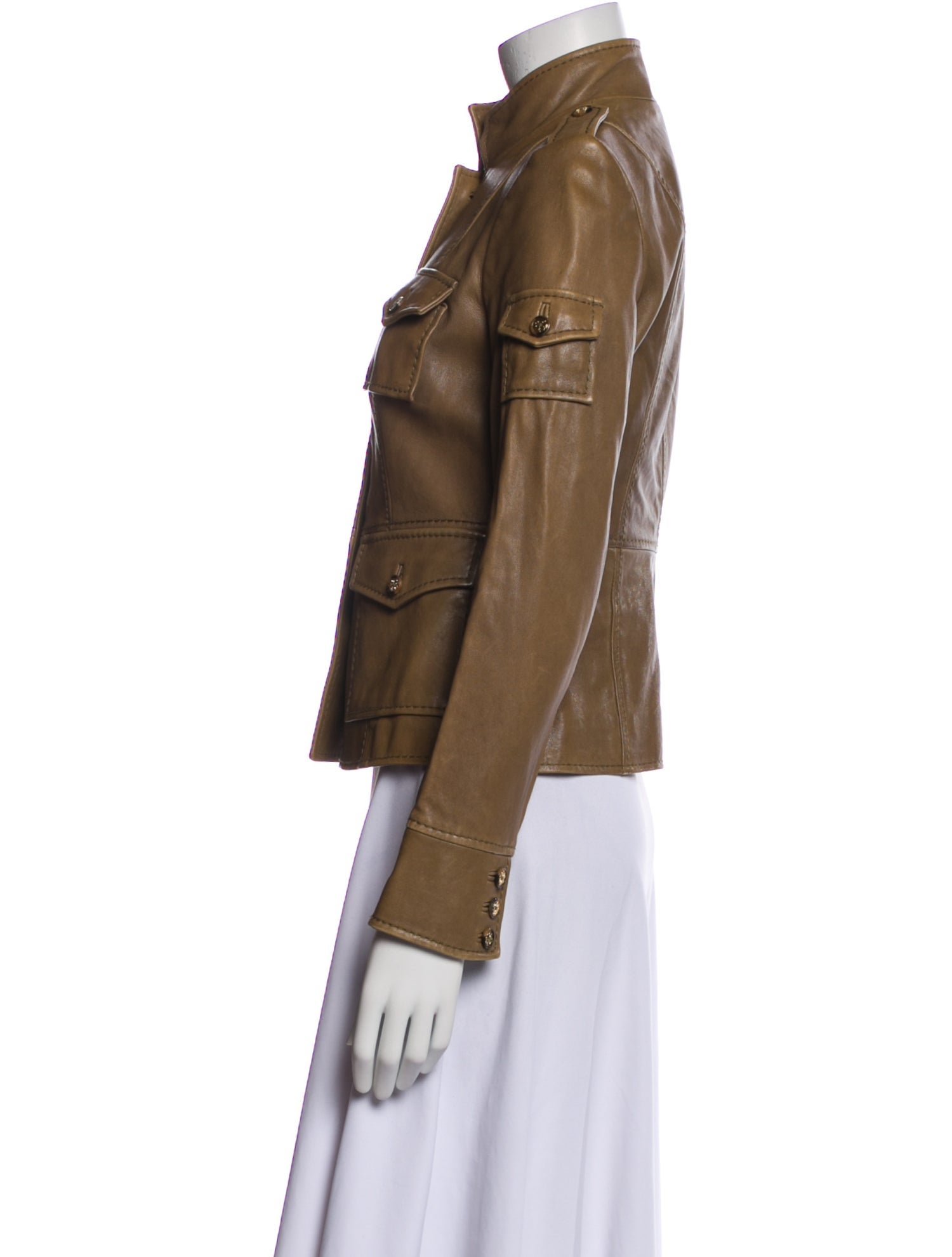 Tory Burch Leather Utility Jacket