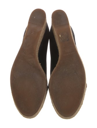 Tory Burch Canvas Leather Trim Embellishment Pumps