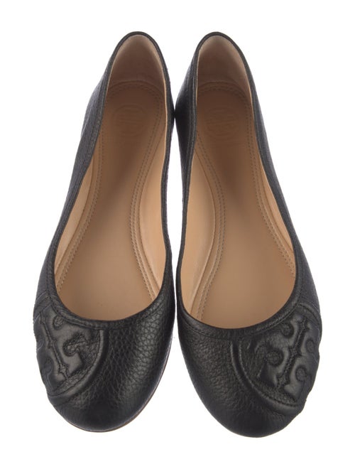 Tory Burch Leather Animal Print Ballet Flats