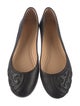 Tory Burch Leather Animal Print Ballet Flats