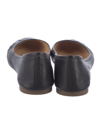 Tory Burch Leather Animal Print Ballet Flats