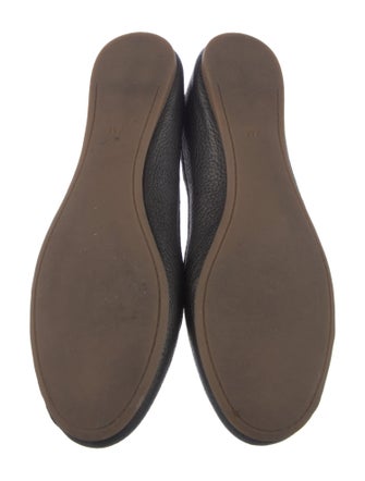 Tory Burch Leather Animal Print Ballet Flats