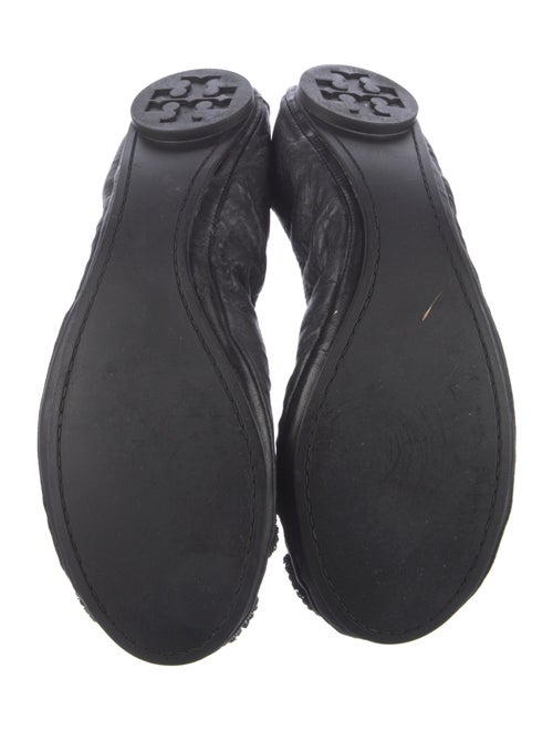 Tory Burch Leather Bow Accents Flats