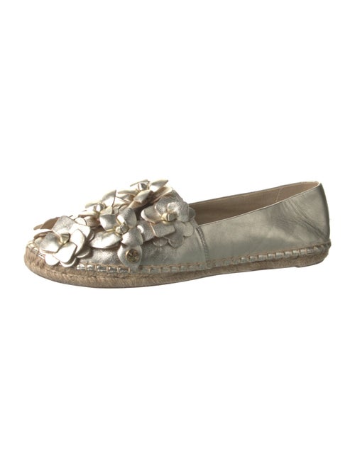 Tory Burch Leather Floral Print Espadrilles