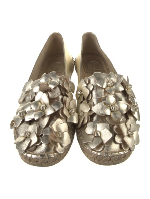 Tory Burch Leather Floral Print Espadrilles