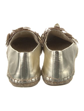Tory Burch Leather Floral Print Espadrilles