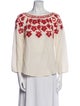 Tory Burch Silk Graphic Print Blouse