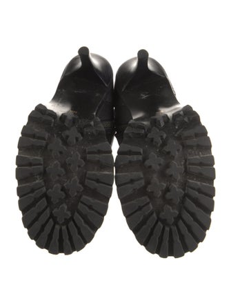 Tory Burch Leather Fringe Trim Accent Lace-Up Boots